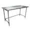 Bk Resources Stainless Steel Work Table With Open Base, Plastic Feet, 60"Wx30"D SVTOB-6030 - alternate 1